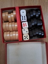 Vintage Holz Ersatz Backgammon