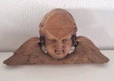 Antiker Holzengel Cherub Putte