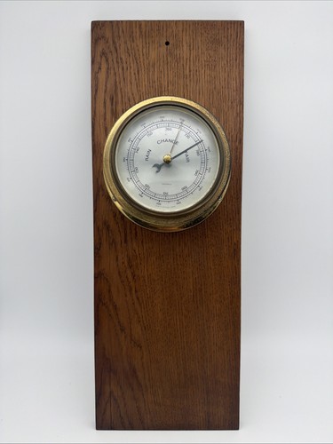 Vintage wandbarometer holz - vintage,