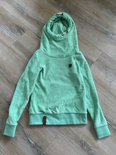 flauschiger Kaputzen Pullover Gr S Naketano grün