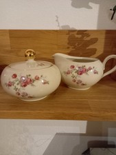 Set Moschendorf Bavaria Rosen Gold ,Zuckerdose& Milchkännchen,TopZustand