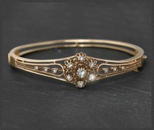 Antiker Gold & Diamant Armreif