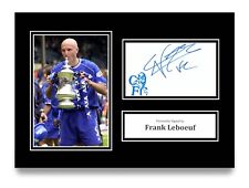 Frank Leboeuf signed A4 Foto Autogramm Chelsea Frankreich Geschenk Display + COA