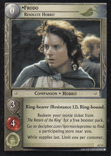 Lotr tcg promo 0p27 - lotr, frodo