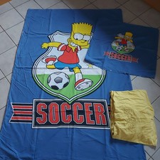 The Simpsons Bart Simpson Fussball Bettwäsche blau gelb 3 teilig 80x80  135x200 