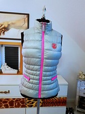 ELEVEN ELFS  Damen Weste grau pink Daunenweste Steppweste Gr.XS-S