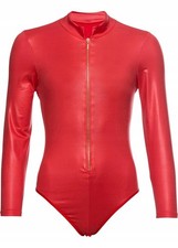 Neu Langärmeliger Body Gr. 40/42 Rot DamenbodyUnterwäsche Erotikwäsche Dessous