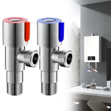 2x 1/2 Zoll Eckventil Edelstahl Eckhahn Eckventil Mit Selbstdichtend Haushalt