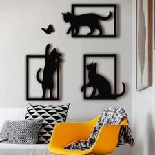 3D Wanddeko Katzen &