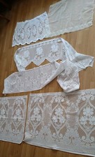 6 verschiedene Scheibengardinen f Gardinenstange Blumen Elefant Punkte Weiss 