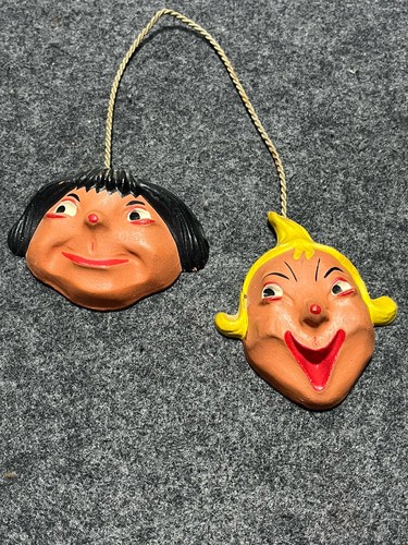 Vintage keramik wandmasken - 2,