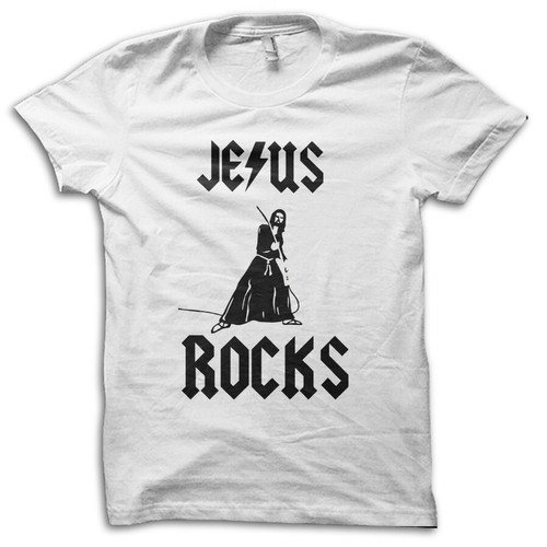 Shirt jesus rocks lustig - t-shirt,