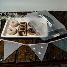 ROTHO Kuchencontainer John Tortenglocke Kuchenbehälter Transportbox Tragegriff