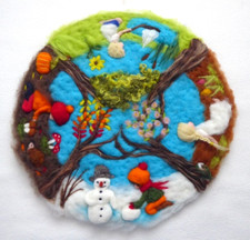 ♥WOLLBILD VIER JAHRESZEITEN