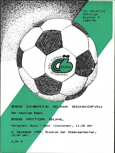Ddr liga bsg - 89/90, chemie
