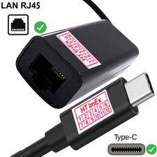 Schwarz USB C to RJ45 Adapter