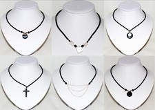 Ketten,Hämatit Halbedelstein-Halskette m.Anhänger ca.40 cm bis 47 cm 1 Stück neu