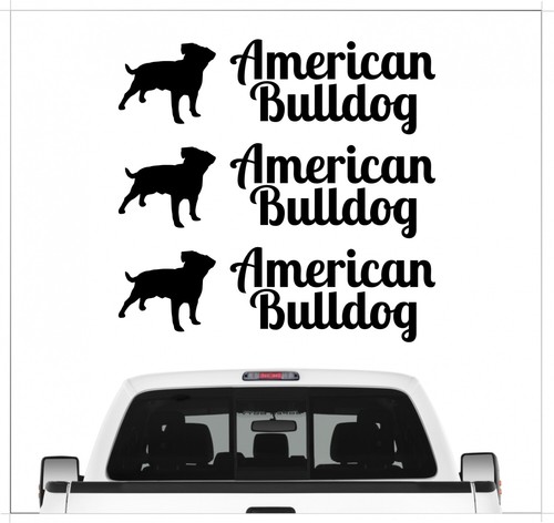 American bulldog aufkleber 3er - american,