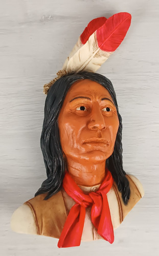 Kastanie indianer büste - -,