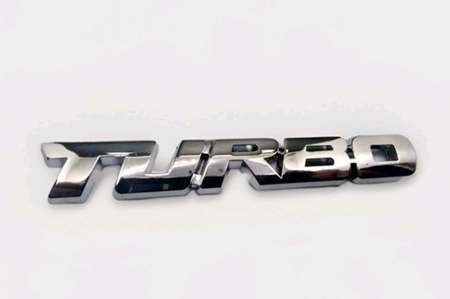 Turbo emblem zeichen chrom - 3d,