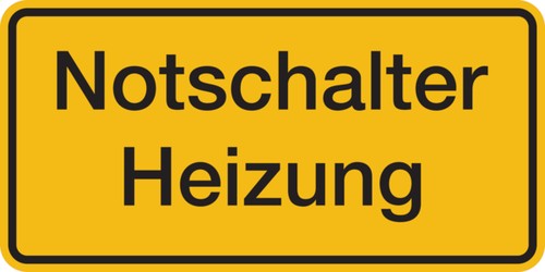 Hinweisschild notschalter - hinweisschild,,