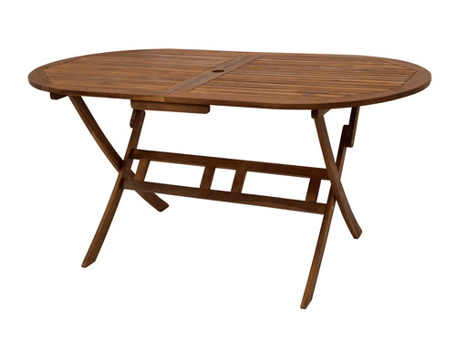Klapptisch akazie oval 160x85 - oval,