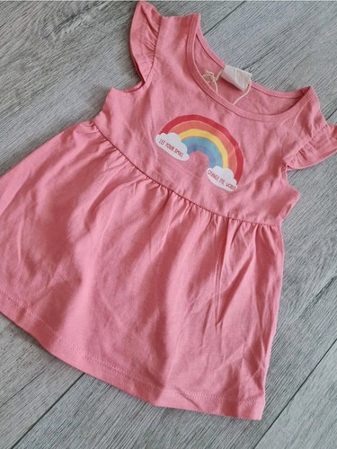 Kleid mit regenbogen rosa - kleid,