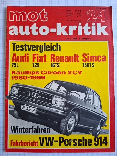 Mot 1969 audi 75l - -,