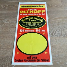 Circus Carl Althoff,    Zirkus Circo Cirque Cirkus Sirkus Plakat Poster Affiche 