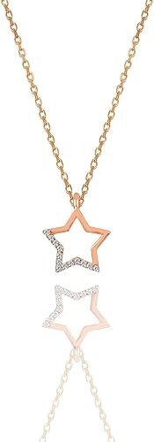 Silber rose halskette - silber,