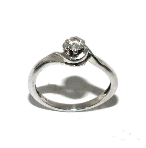 Damen 9ct weißgold drehdesign - 9ct,