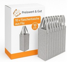 10x Filztasche Weinflaschen