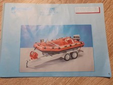 Playmobil Feuerwehr Schlauchboot Mit Anhänger 9845 + 6586