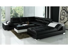 Ledersofa Ecksofa + USB