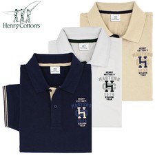 Herren Poloshirt Kurzarm HENRY COTTON'S 100% Baumwolle Piquet S M L XL XXL 3XL