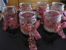 Gläser Kerzengläser Einmachgläser 6 St. weihnachtliche Tischdeko Dekomaterial 