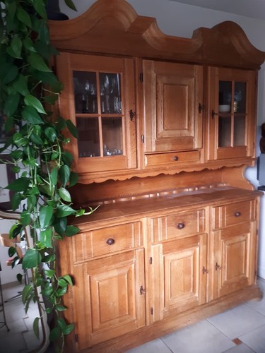 Vitrine türig eiche - eiche, massiv