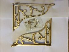 Paar Guss Metall Spülkasten oder Beckenhalterung GOLD