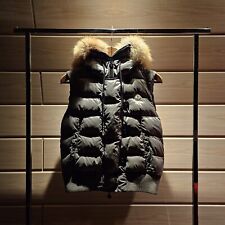 Moncler Daunenweste Damen, Gr. 1/S, Echtpelz, beige, NP 790€