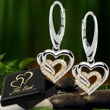 Damen Zirkonia Herz Brisur