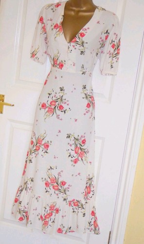 Blumen midi tee kleid - blumen,