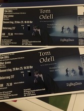 2 Karten Tom Odell in Berlin Unterrang 217, Reihe 1 am 20.11.2025