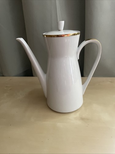 Kaffeekanne mit goldrand 70er - kaffeekanne,