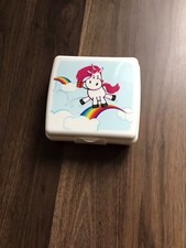 Tupperware A127 Eco+ Sandwich Box Brotbox Brotdose Butterbrot Einhorn Weiß #