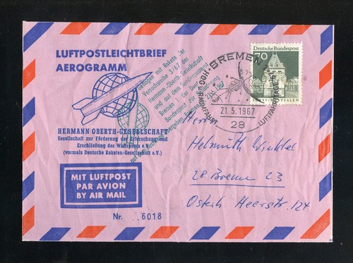 Bund 497 brief raketenpost - bund,