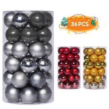 36er Weihnacht Kugeln Glas Christbaumkugeln 6cm Weihnachtsbaumschmuck Anhänger