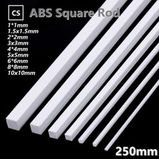 ABS Polystyrol Vierkantstab Kunststoff Vierkant Stange 1mm - 10mm Länge 250mm