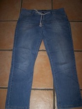 Opus Damen Jeans Louis Gr. 40, blau stretch Ziehkordel im Bund