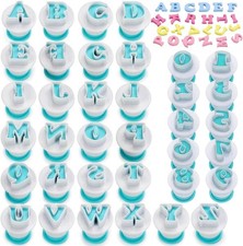 36 Stück Buchstaben Ausstecher für Fondant, Großbuchstaben und Zahlen Fondant Au