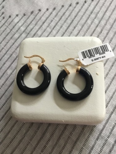 14k gelbgold schwarzer - schwarzer, onyx